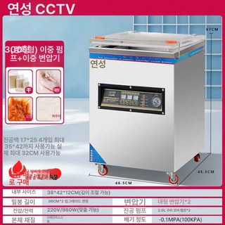 음식 진공 포장기 스킨포장 업소용 밀봉기 자동, 1개, 300형 구리심 이중 펌프+이중 변압기