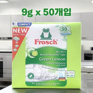 신제품 MINI 프로쉬 식기세척기세제 그린레몬 50개입, 450g, 1개