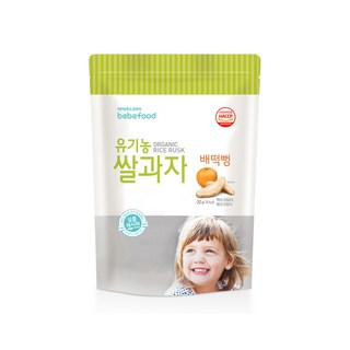 베베푸드 유기농 쌀과자 떡뻥, 배, 1개, 20g