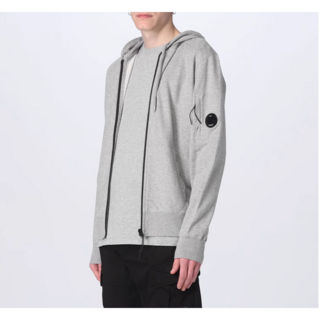 CP컴퍼니 남성 와펜 24SS 280 여성 캐주얼 코튼 크롭 후드 집업 자켓