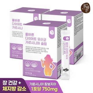 올바른 다이어트 유산균 가르시니아 슬림3개월분 (총90포)HCA 탄수화물컷, 315g, 1개