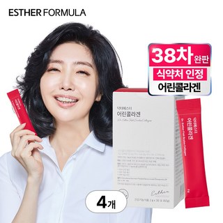 여에스더 어린콜라겐 저분자 2중 피부 기능성 프리미엄 콜라겐, 30회분, 4개