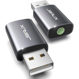 2 PS4 PS5 헤드폰 Mac Linux 노트북 데스크톱 도킹 스테이션용 USB3.5mm 잭 오디오 어댑터 JAUX USB오디오 보조 외장 스테레오 사운드 카드 TRRS 여성, Audio Jack Adapter_Grey