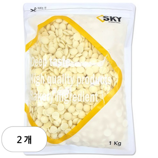 다하임 이르카 키론 화이트 코팅 초콜릿, 1kg, 2개