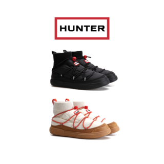 [국내매장판] 헌터 원더러 레이스업 아웃도어 부츠 블랙 HUNTER / 여성 방한화 겨울 신발