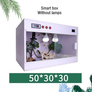 파충류 테라리움 분리형 먹이 상자 거북이 도마뱀 부화 컨테이너 사육 탱크 파충류 양서류 서식지, 4.50-30-30cm-2