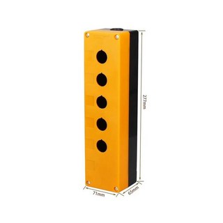 비상 정지 푸시 단추 스위치 박스 방수 플라스틱 컨트롤 전기 버튼 구멍, 1개, 5. 5 holes