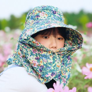 라핑 썬캡 꽃무늬 농부 밭일 농사 모자