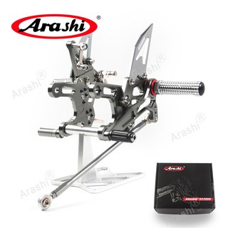 Arashi CNC 조절할 수 있는 발판 근거지 후방 설정 풋페그 에 HONDA CBR650R CB650R CBR650F 2019 - 2023 CBR 650 R F 백스텝도, 회색, 1개