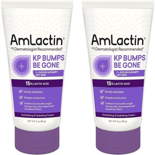 미국 암락틴 KP 범프 15% 젖산 러프 드라이 AHA 모이스처 크림, 2개, 85g