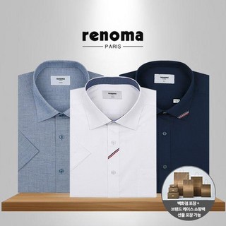 레노마 renoma레노마셔츠 프리미엄 여름 반팔 링클프리 스판 구김적은 정장 와이셔츠 남방