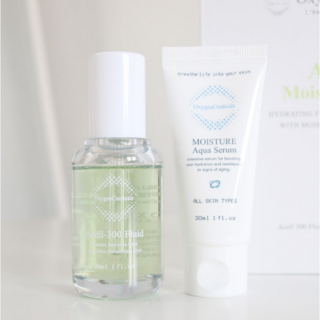 [에이셀 모이스춰 키트] 옥시젠슈티컬스 에이셀 300 플루이드 + 모이스춰 아쿠아 세럼 / 옥시젠슈티컬스아쿠아세럼 수분플루이드 옥시젠슈티컬스플루이드, 1세트