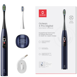[정식수입 국내AS] APP연동 오클린 X Pro 디지털 Oclean X Pro Digital 스마트 터치 스크린 전동칫술 분당 84000회 IPX7방수 1년무상A/S, 블루, 1개, 블루