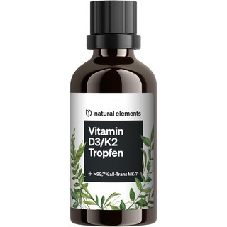 네츄럴 엘리먼츠 비타민 D3 + K2 액상 50ml 99.7% 고용량, 1개