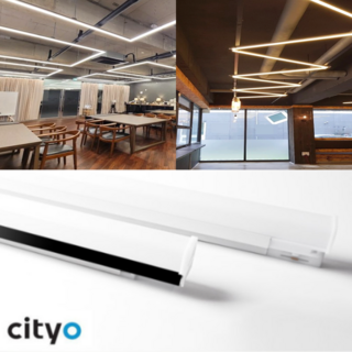 레일라인 조명 씨티오 T7 LED 네모트랙등 1200mm 30W 매장등 상가등, 전구색(3000K), 블랙바디, 900mm(25w), 1개