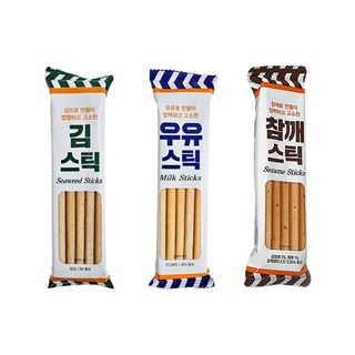 키즈웰 스틱과자 3종 혼합, 48개, 16g