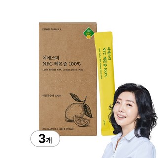 [본사직영] 여에스더 NFC 유기농 레몬즙 100% (유기농 레몬 1개를 통째로), 3박스, 14회분