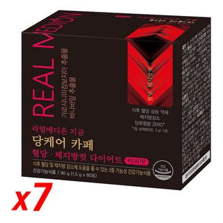 리얼메디온 지금 당케어 카페 혈당 체지방컷 다이어트 커피맛 혈당케어 가르시니아 바나바, 7박스, 60회분