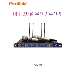 스피치 강의 교회 고급 2채널 무선마이크 세트 PWM-905 PRO-MAIN