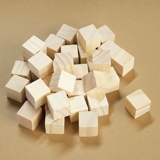 나무 조각 사각 2X2cm