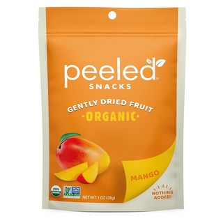 껍질 벗긴 간식 말린 과일 - 이동 중 점심 및 기타 망고 7온스(1팩)를 위한 건강한 비건 간식, Mango, 2.8 Ounce (Pack of 1), 28g, 1개