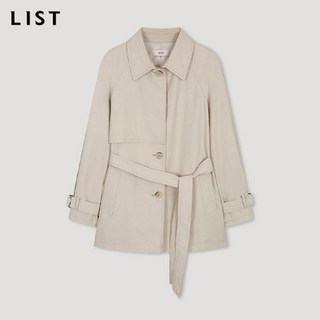 리스트 건플랩 하프 트렌치코트