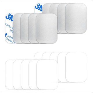 올리보 핸드폰 마그네틱 자석 거치대용 스틸 플레이트 0.4mm 사각 10p + 보호필름 10p, 1개, 실버