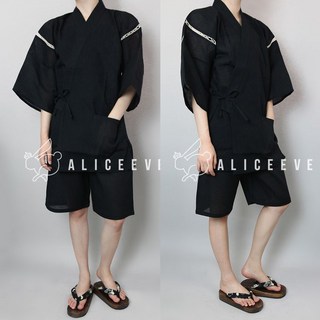 일본풍 전통 남자 진베이 잠옷 3종