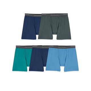 Fruit of the Loom 남성용 경량 마이크로 스트레치 사각팬티 복서 브리프 - 5팩 - 다양한 색상 X-Large
