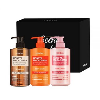 쿤달 선물세트 3종 (샴푸 바디워시 바디로션) 500ml+Npay 10% 적립, 베이비파우더
