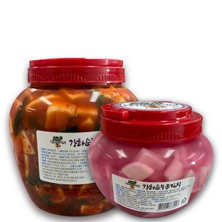 전통비법 그대로 개운한 맛 강화 순무 김치1.4kg+순무 물김치1.4kg 1.4kg 1개 상품 이미지