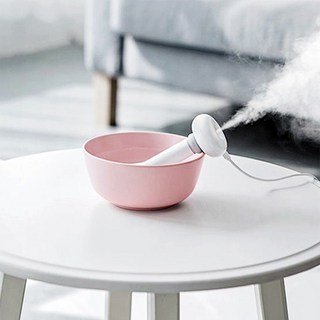 사무실 책상 휴대용 USB 충전식 미니 도넛 초음파 생수병 막대 가습기, 화이트+가습기 필터 3p포함