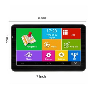KMDRIVE 안 이드 쿼드 코어 자동차 GPS 내비 션 Sat na AV IN 블루투스 와이파이 FM 송신기 번들 지도 5 7 16GB, 1GB RAM 16GB, 1개