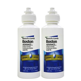 보스톤 어드밴스 컴포트 포뮬라 콘디쇼닝 솔루션 렌즈 보존액, 2개, 120ml