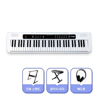 카시오 61건반 전자키보드, RP-6, 화이트, 1개