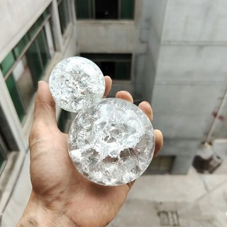 YXY 록키 산악용 크리스탈 얼음 크래킹 볼 분수 균열 흐르는 물 분재 유리 홈 데코 3 cm 4 5 6 8cm, 6cm