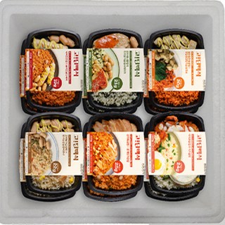 편한한끼 고단백식 2주 닭가슴살 식단 도시락 6종, 6종 18팩, 220g, 1개