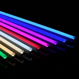 LED T5 간접조명 플리커프리 일자등 컬러 슬림형광등 라인 무드등 LED바, 600mm 10W, 청색, 1개