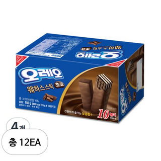 나비스코 오레오 웨하스스틱 초코, 150g, 12개