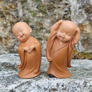 보광몰 스님 부처님 오신날 선물 불교용품 인테리어 장식 미니어쳐 피규어 동자승 인형 차량용 2종, YM-557