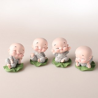 어반카 연잎 동자승 4종 세트, 혼합색상, 1세트