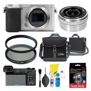 소니 A6400 16-50 KIT 실버 + 128GB + 카메라가방 + UV필터 + CPL필터 + 악세사리 패키지