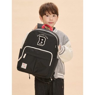 {100%정품 }빈폴 책가방 키즈 [10% OFF][BEANPOLE KIDS] 베이직 로고 백팩 블랙 (BI51D4U535)