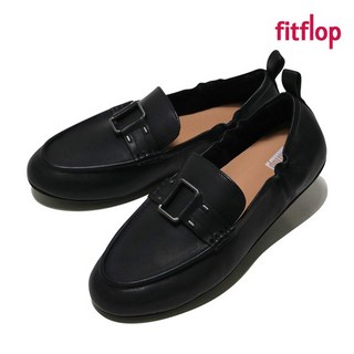 [핏플랍] 여성 알레그로 스터드 버클 레더 로퍼 블랙 FQ7-090