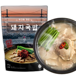 [동백국밥] 정통 부산 프리미엄 한돈 돼지국밥, 6개, 570g