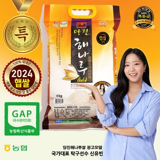 [출고당일도정] 2024년산 당진 해나루골드쌀 [삼광미 특등급], 특, 4kg, 1개