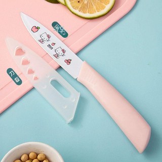 핑크 주방 칼 도마세트 및 도마와 스테인리스 1개, 핑크 과일칼 칼커버, 60 이상, 15.3cm