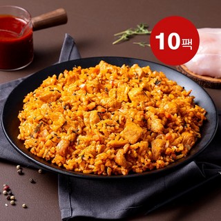 흑닭 닭갈비 닭가슴살 볶음밥, 10개, 300g