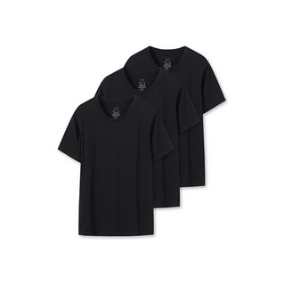 탑텐 남여공용 코튼 면 베이직 반팔 티셔츠 3팩 (블랙) 215196
