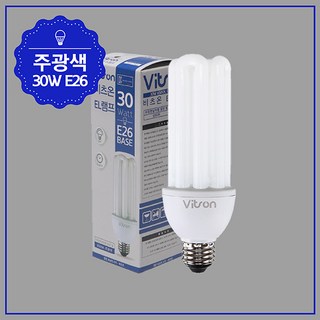 비츠온 안정기 내장형 램프 30W, 주광색, 10개
